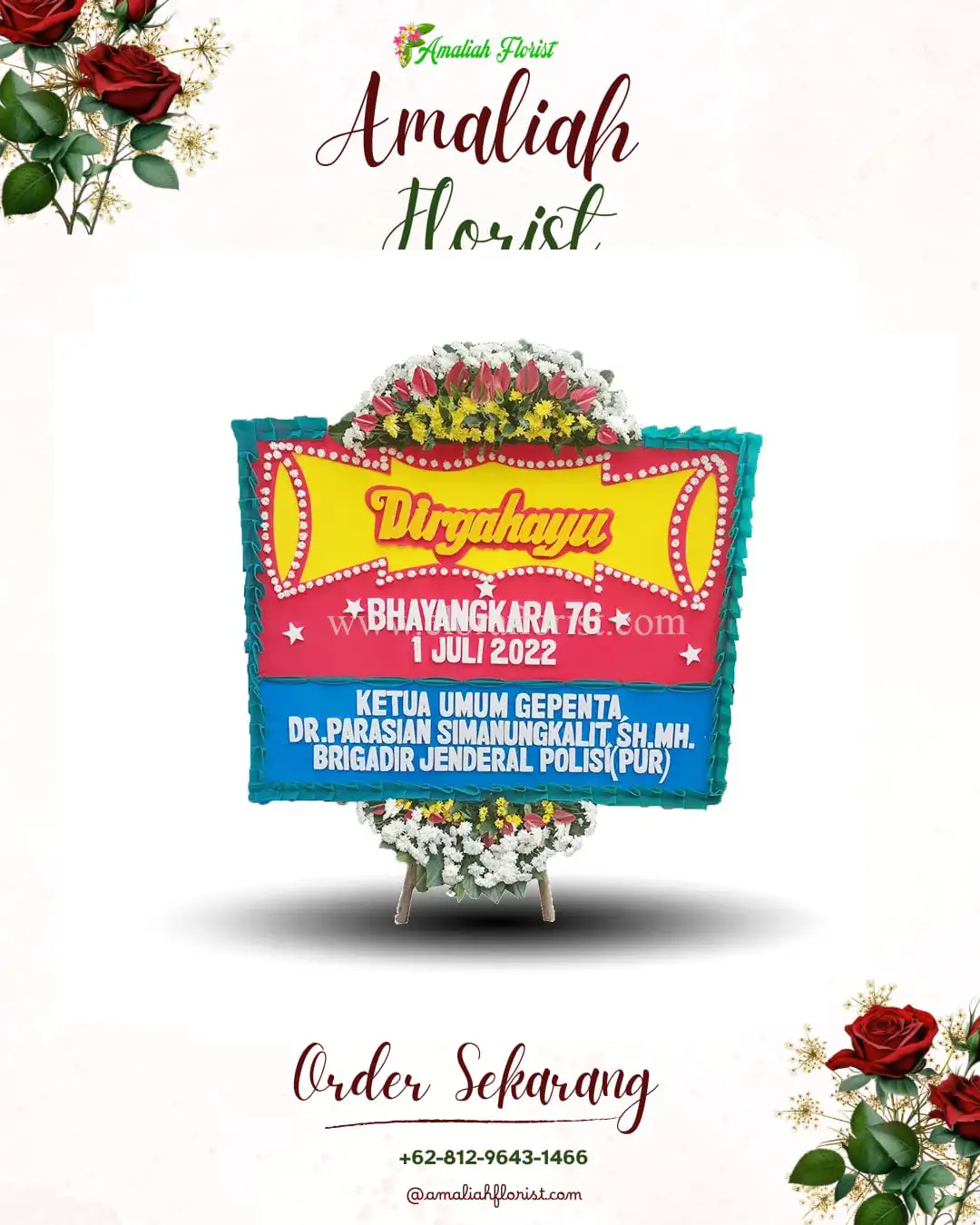 Papan Bunga HUT Ulang Tahun Simojayan